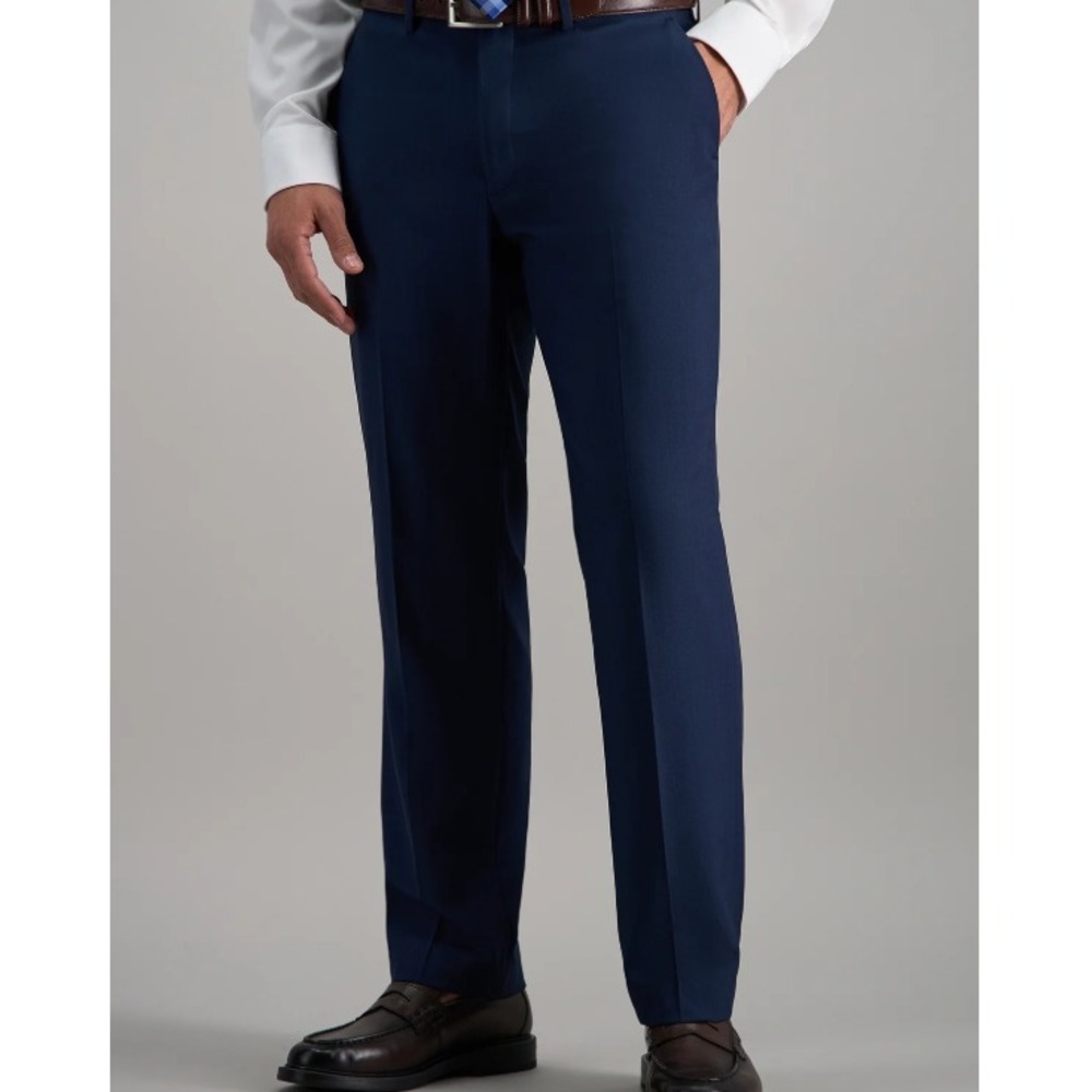 Haggar Premium Comfort Dress Pant 29x30 Navy Slim Fit Office Business Casual